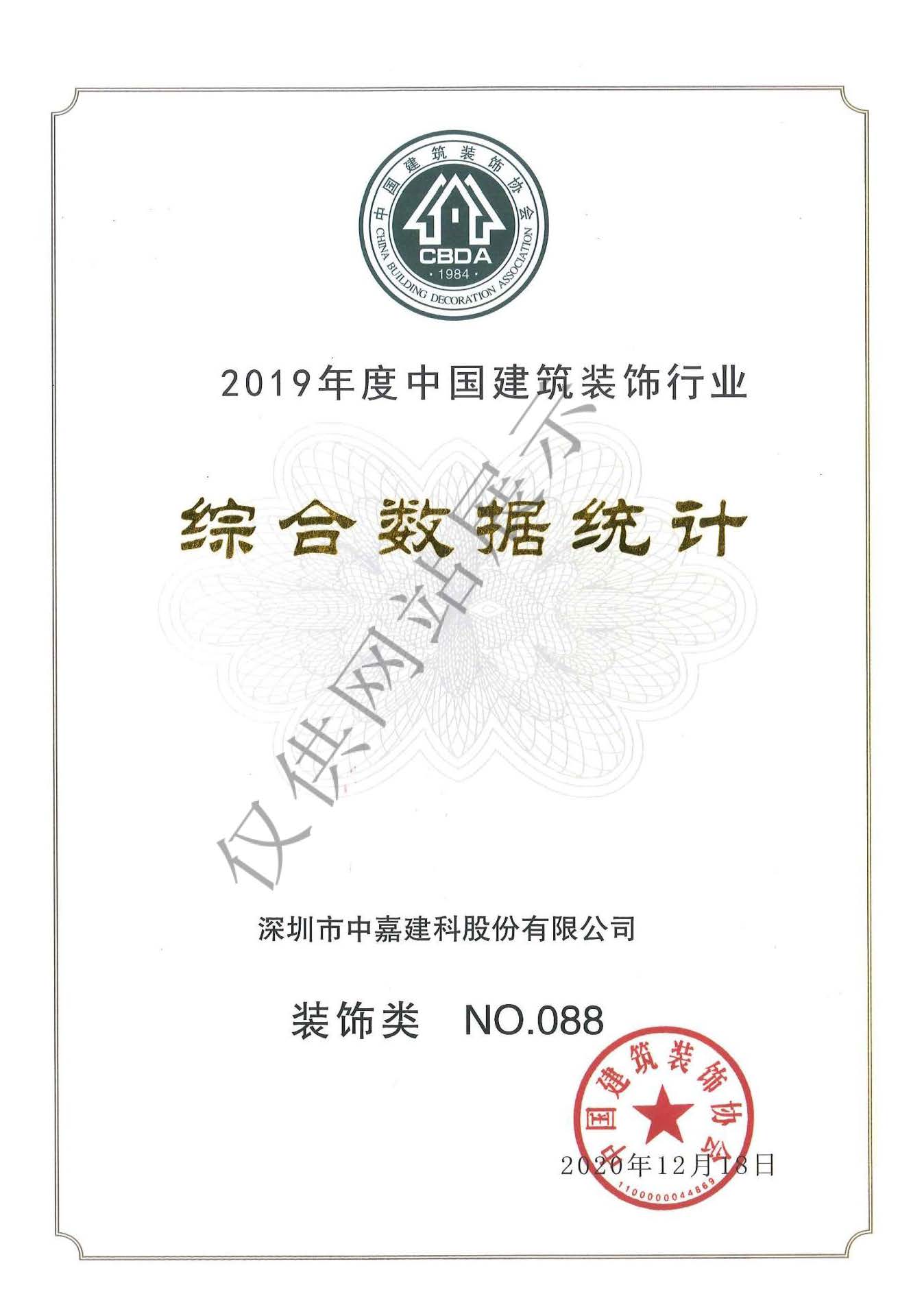 2019年度百强装饰企业