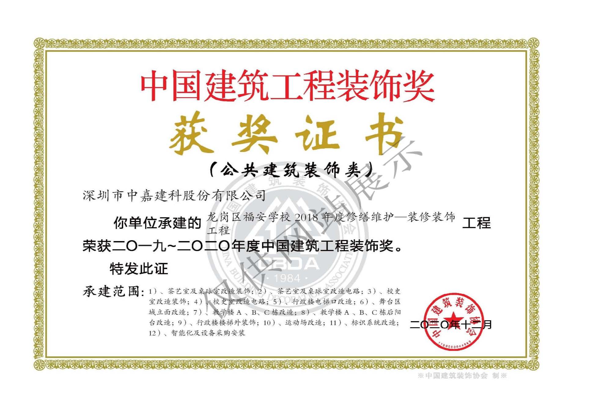 中国建筑工程装饰奖（一）
